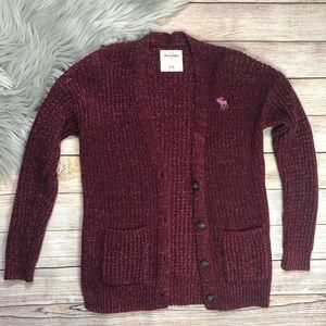 Abercrombie Kids Girl’s Cardigan Purple Metallic